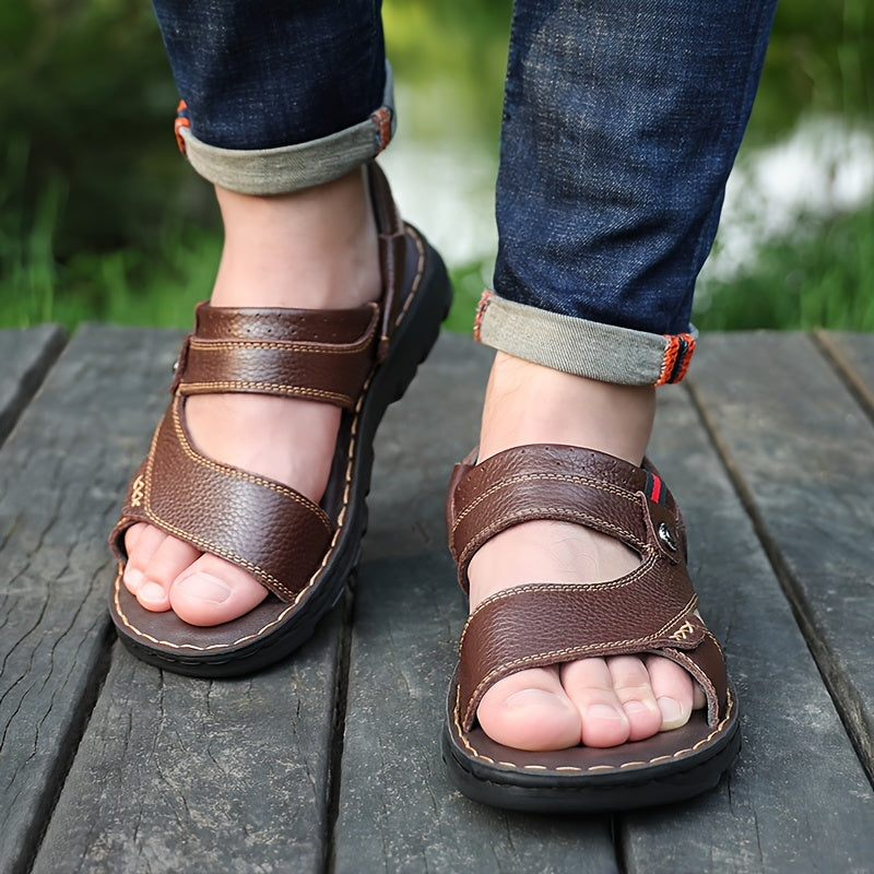🌴👞【50% popust 🔥】【38–44】Moški poletni sandali iz pravega usnja, dvojna uporaba