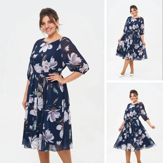 【🥇Uspešnica】💥👗【S-5XL】Spomladanska nova obleka s potiskom 2025