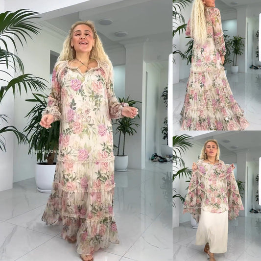 【50% OFF】👗👗【S-5XL】Modă nouă 2025 și fustă lungă imprimată rafinat