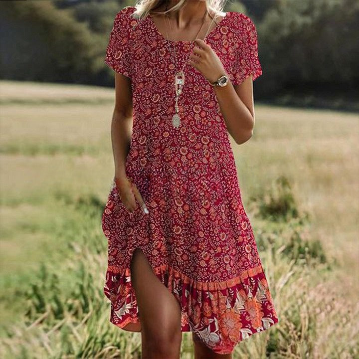 【S-3XL】👗2025 Nova obleka z okroglim vratom