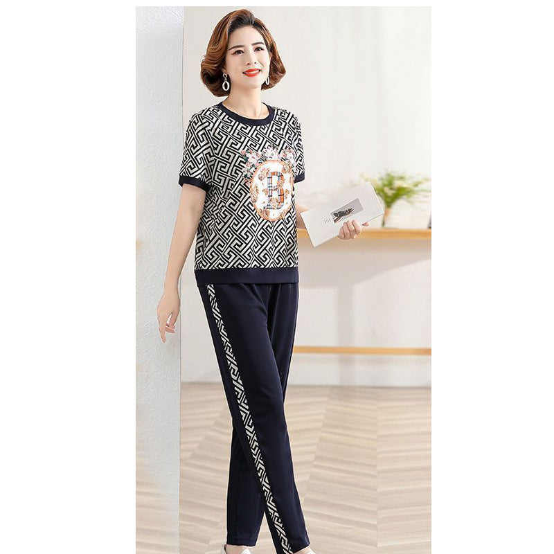 【Top + Kalhoty】【L-4XL】Nová kolekce ležérního dámského oblečení pro rok 2025, měkké a pohodlné materiály, módní styly