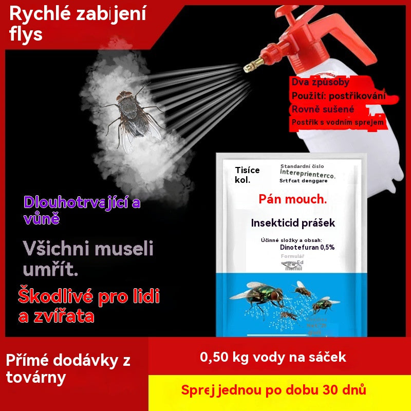 【10 sáčků】 🦟Speciálně navrženo pro hubení komárů a much na farmách, jedno balení hubí blechy/kobylky/šváby/mouchy/komáry!