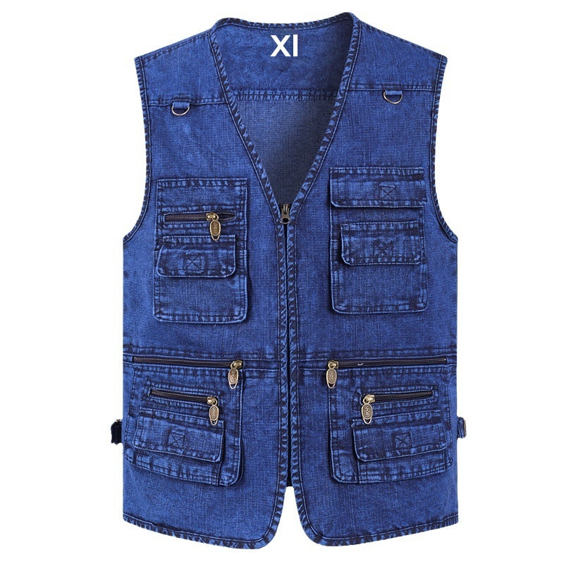 đ„ăXL-7XLă2025 FĂ©rfi Több Zsebes Farmer MellĂ©ny