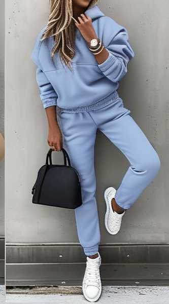 🍁【2-delni komplet】🍂 Elegantna dvodelna športna majica z dolgimi rokavi, ležerna, modna in udobna, idealna za vsakodnevno nošenje na prostem.