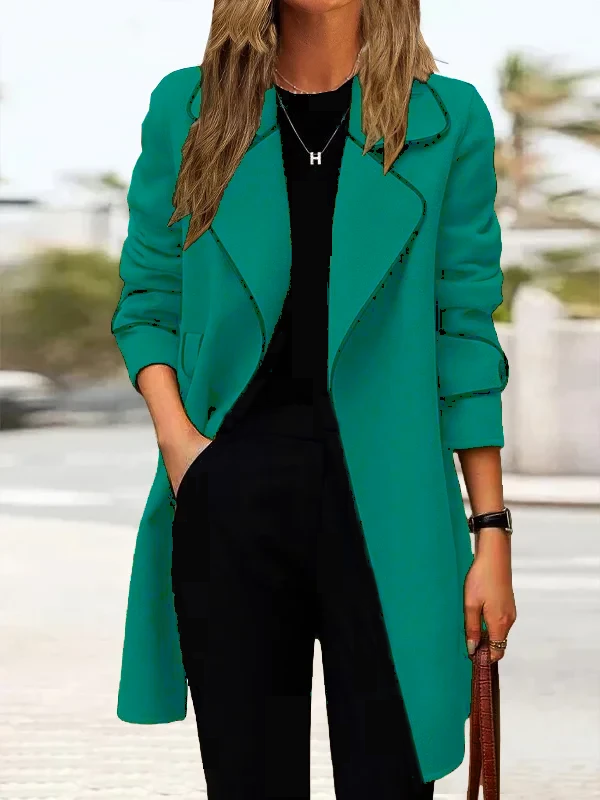 🔥🧥👩【40% POPUST】【M-4XL】Nova jesensko-zimska kolekcija 2025, ženska korejska srednje dolga dvostranska kašmirska jakna/plašč