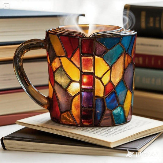 📚 🥤【50 % popust】3D poslikana skodelica za kavo v obliki knjige