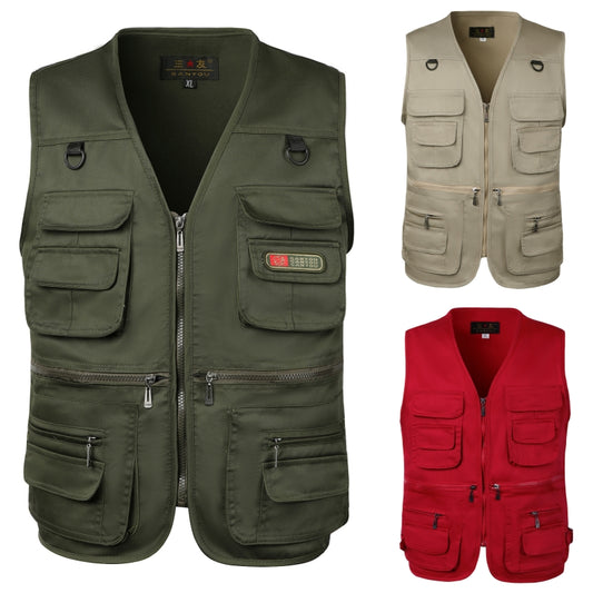 【50% sleva】🔥2025 Pánská vesta, venkovní, s více kapsami, funkční, pro fotografování, reklamu a rybaření, velká velikost
