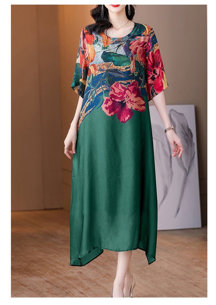 💖【SLEVA 50%】👗【M-5XL】Elegantní potištěné šaty