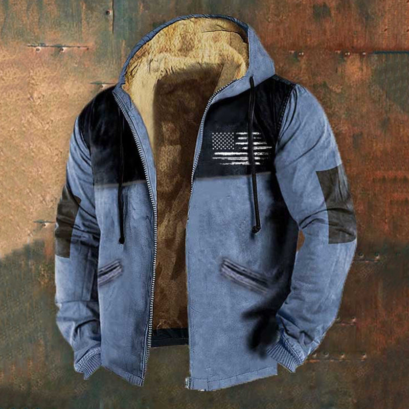 đšâđ»đ§„âšăS-5XLă30% kedvezmĂ©nyđ„Ăj, divatos, retrĂł, kapucnis, cipzĂĄras fĂ©rfi pulĂłver 3D digitĂĄlis nyomtatĂĄssal