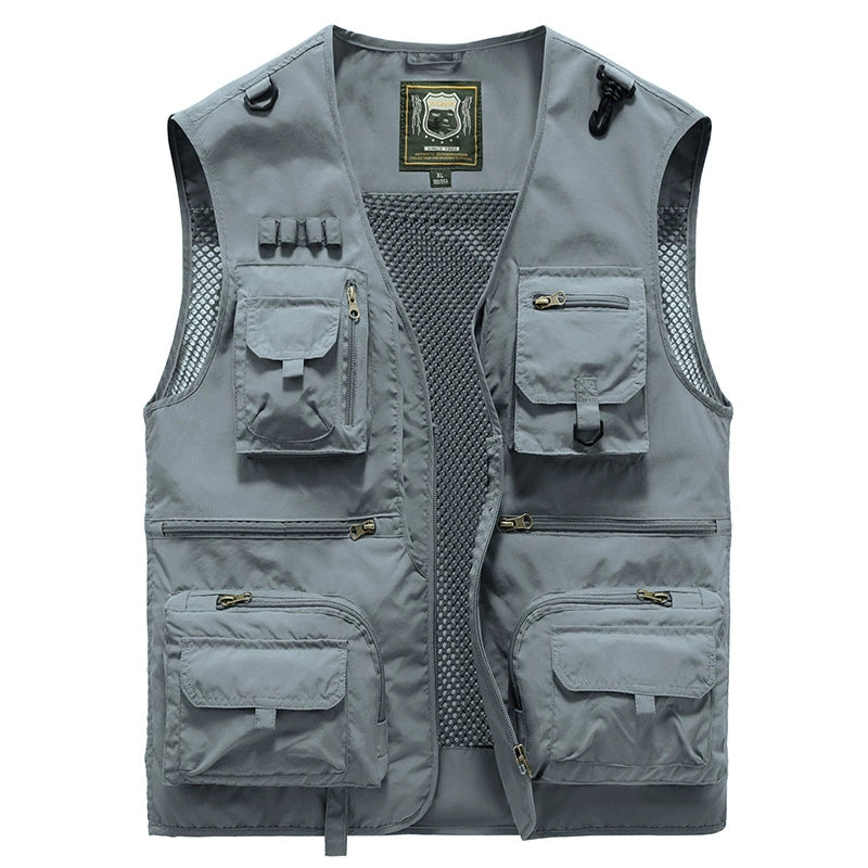 💥【20% KEDVEZMÉNY】【S-6XL】Többzsebes mellény nyári kültéri munkaruhához
