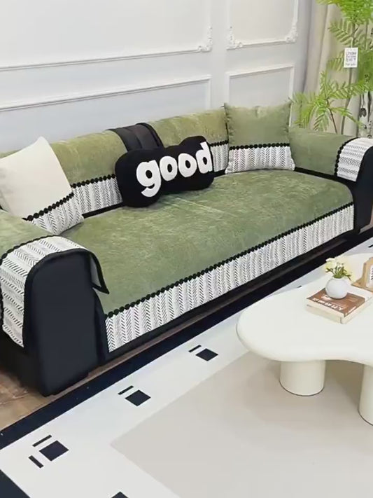 🏠🏠【50% ОТСТЪПКА!!!!】2025, нова висококачествена възглавница за диван в античен стил, целогодишен вариант, фиксирана неплъзгаща се покривка