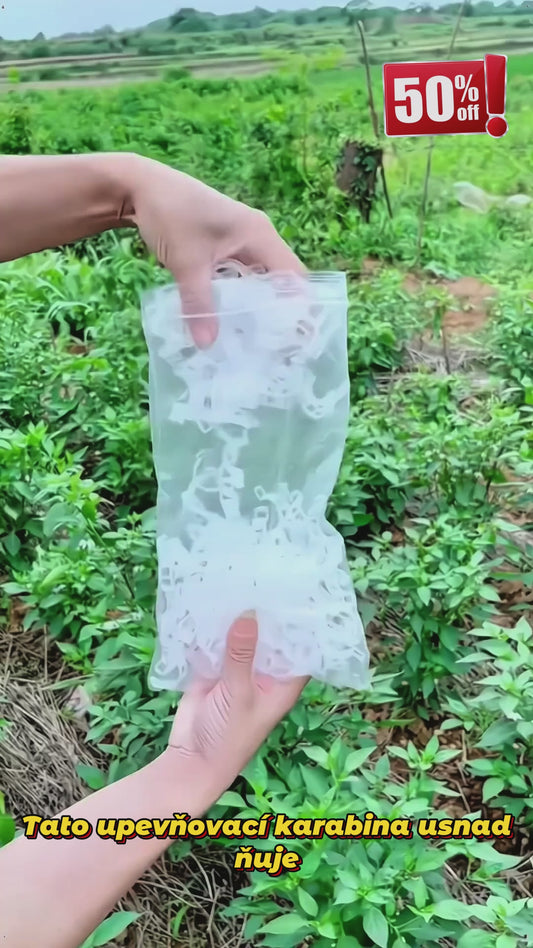 🍅🍅【 200 kusů】🌱Upevňovací klip pro pěstování sazenic, plastové svorky na rostliny, ideální pro vázání a zavěšování rostlin_