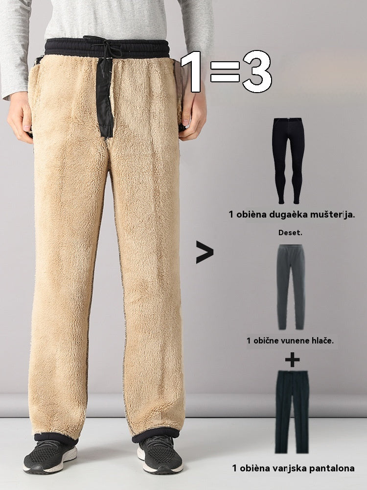 ⏳ 50% popust 🔥【XL-5XL】Moške zimske visokokakovostne nove volnene odebeljene hlače za prosti čas