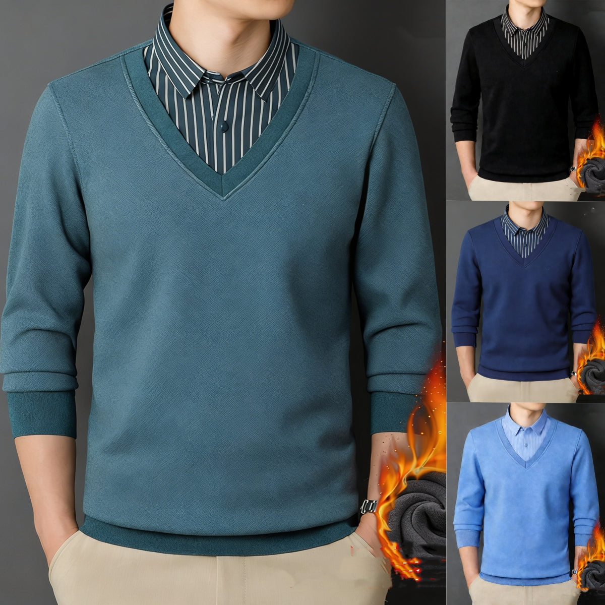 🔥【L-4XL】Nova moška zimska izolirana majica, udobna in vsestranska