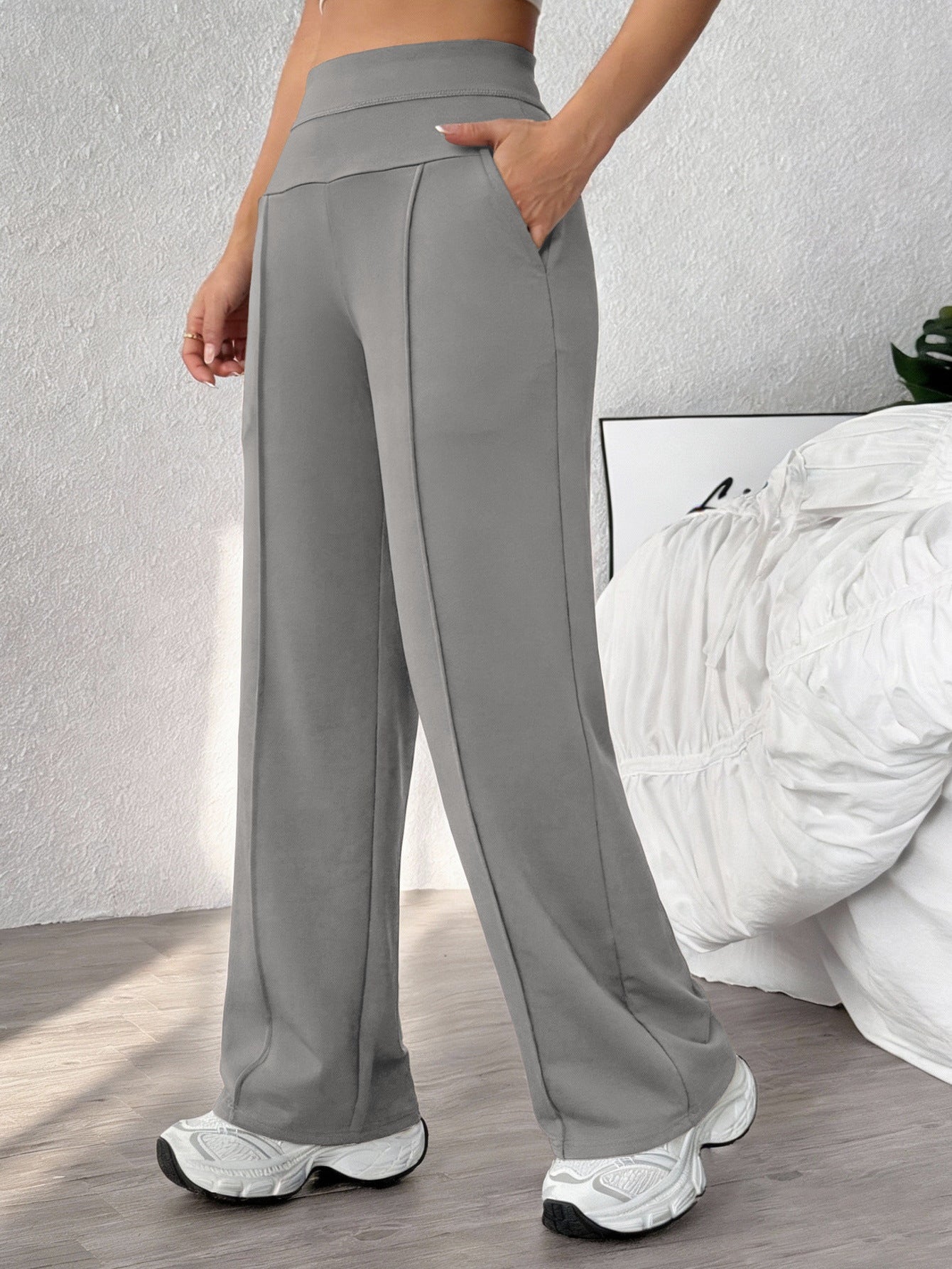 💕💕【S-XL】Нови дамски спортни панталони с прав крачол, свободна кройка, бързосъхнещи, подходящи за ежедневни упражнения и йога.