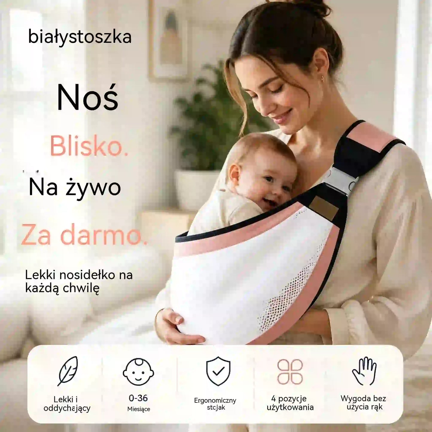 👶 Lekkie, ergonomiczne nosidełko dla dziecka | Idealne na spacery i podróże ✈️