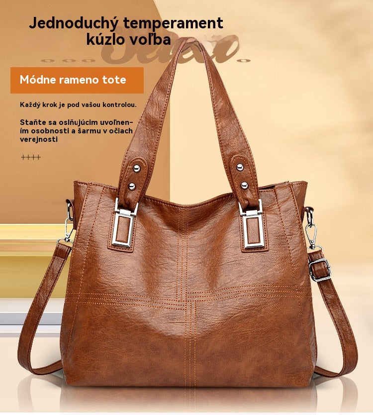 👜【Zľava na nový produkt】Nová dámska kabelka 2025, veľká kapacita, módna taška cez rameno z mäkkej kože