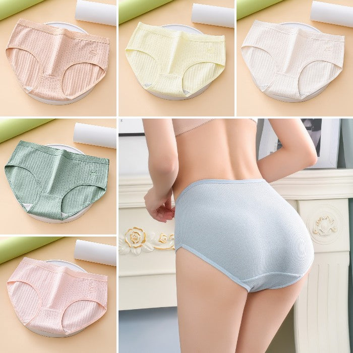 💓【7ks】 Poslední den 50% sleva-- Dámské jednoduché a pokročilé antibakteriální spodní prádlo s vysokým pasem, vhodné pro ženy o hmotnosti 70-180kg