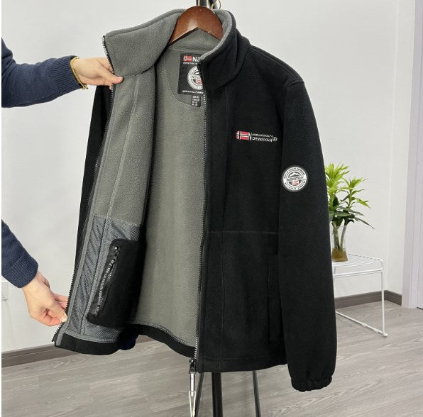 Chaqueta de Terciopelo Grueso de Lana para Hombre, Talla Grande, Cálida y Cómoda para Otoño e Invierno【40% de Descuento】