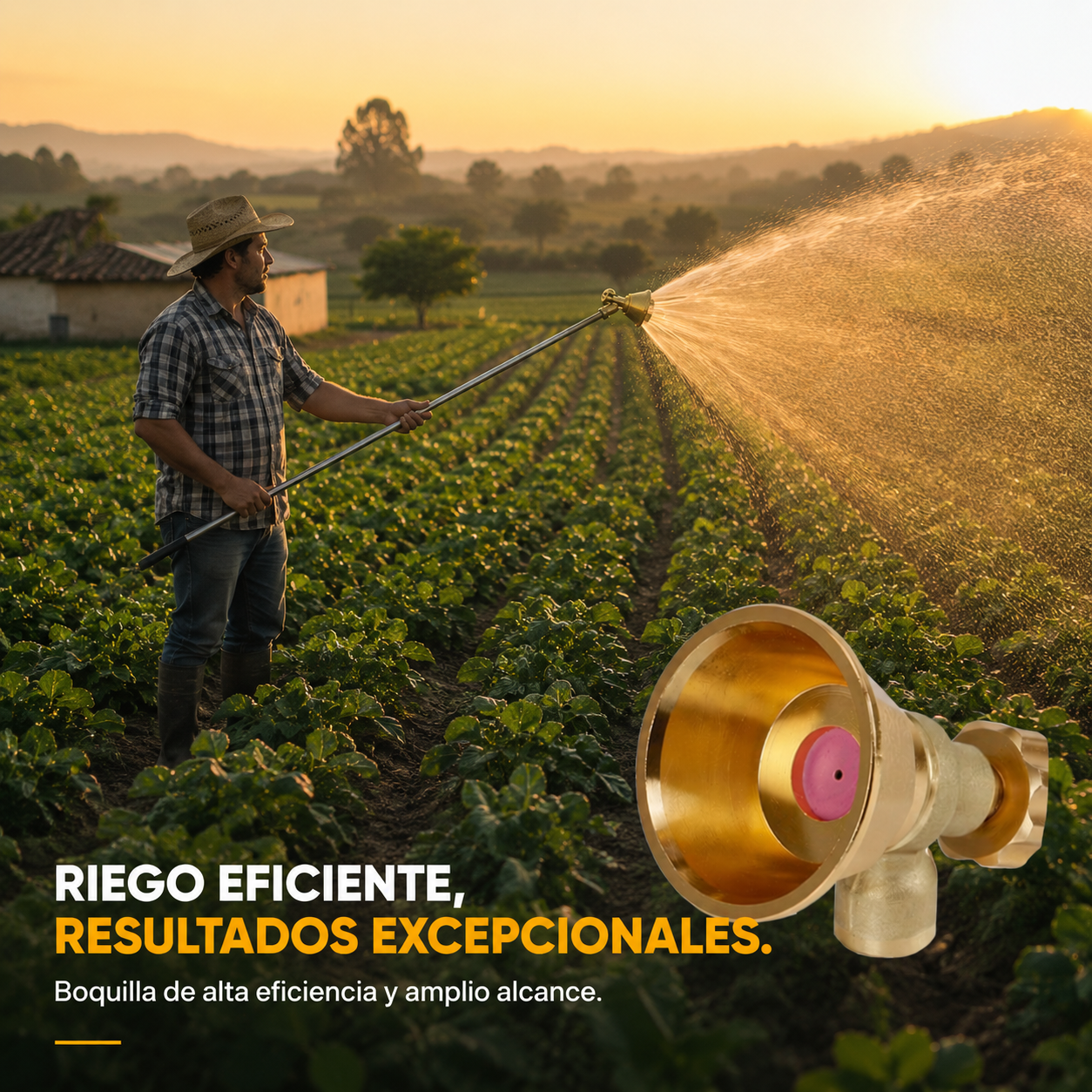 💦【50%OFF】🌾Boquilla de Riego Ajustable de Latón para Pulverizador Agrícola ✅️Pago contra entrega