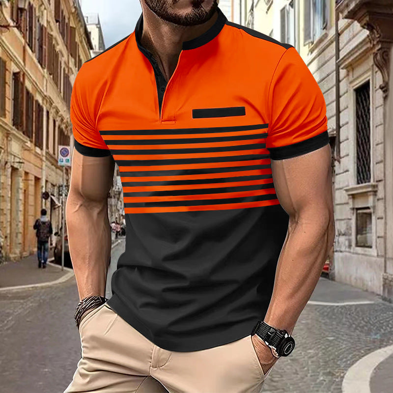 🔥Специална оферта за ограничено време👕🔥【S-3XL】Нова модна поло риза с райета и яка 2026