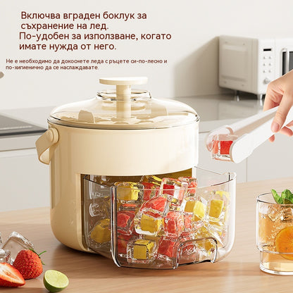 💞Задължителен летен артикул💥🥤🧊 50% отстъпка! Ледогенератор с функция за съхранение на лед: може да прави 40 кубчета лед едновременно, капакът не е запечатан.