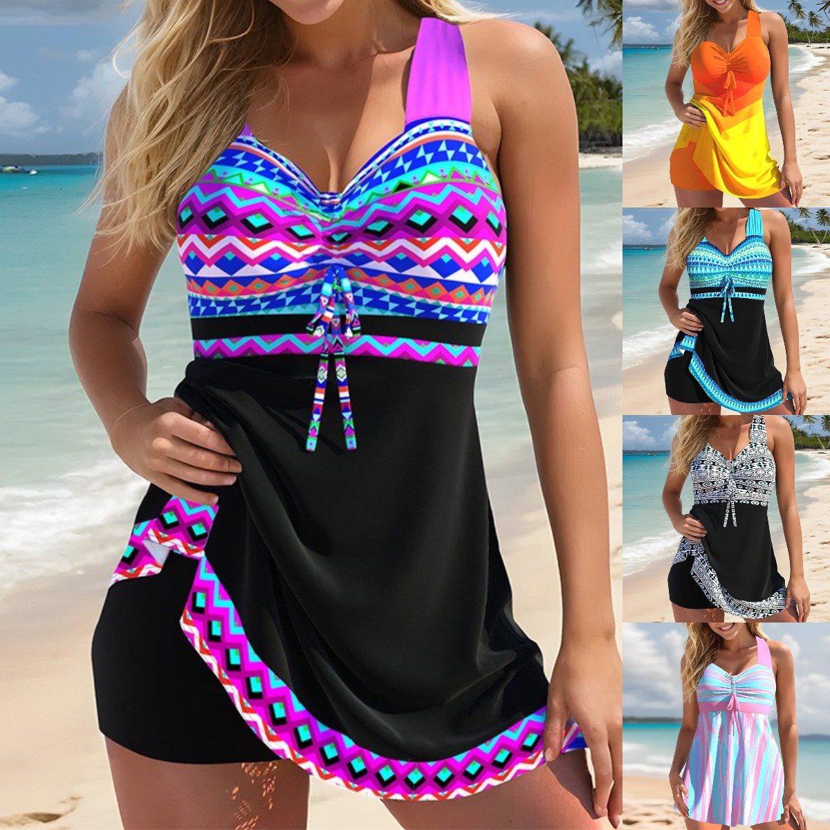 🏊‍♀️👙【S-5XL】【Купете 1, получавате 1】Модни и висококачествени бански костюми【Горнище + панталон】