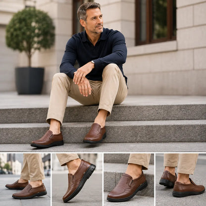 🔥【39-44】--1 para 129  zł.👞Męskie buty biznesowe, wykonane z oryginalnej skóry, z wygodną miękką podeszwą, odpowiednie na wiele okazji.