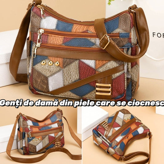 💝👜 Geantă de umăr din piele PU moale, nouă la modă 2025, cu model tridimensional, la modă