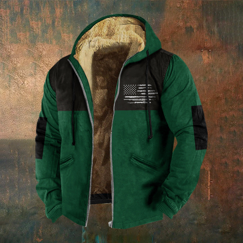 👨‍💻🧥✨【S-5XL】30% kedvezmény🔥Új, divatos, retró, kapucnis, cipzáras férfi pulóver 3D digitális nyomtatással