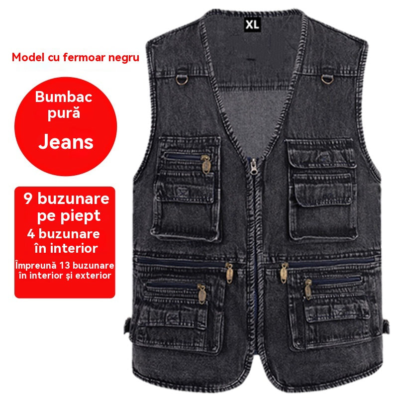 🔥 🦺50% REDUCERE【XL-7XL】Design atemporal, manoperă solidă - o vestă care se potrivește întotdeauna