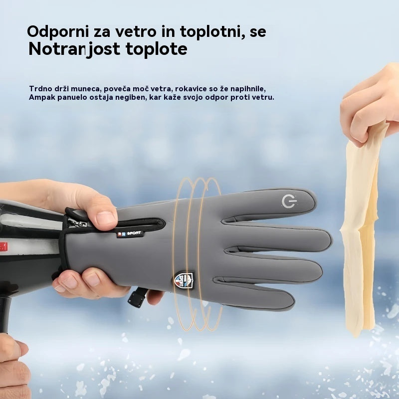 🔥❄️⛷️【Kupite 1, dobite 1 gratis】Jesenske in zimske kolesarske, plezalne, tople smučarske rokavice, vodoodporne, vetrovno odporne flis rokavice🧤
