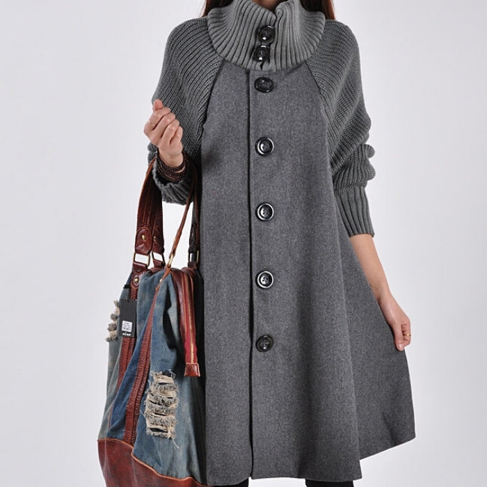 👗[50 % popust🔥🔥]【M-5XL】Nov ležerni volnen plašč srednje dolžine