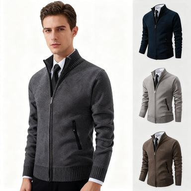 🔥【Forró akció】👔【M-4XL】Őszi és téli új férfi kabát magas gallérral és cipzárral, kiváló minőségű anyagból és temperamentumos, magas szabású szabással