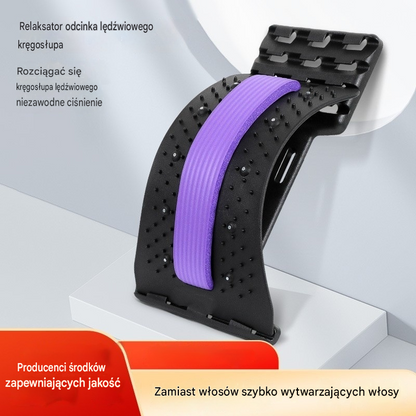 To urządzenie typu „trzy w jednym” łączy w sobie akupresurę, masaż akupunkturowy i miernik ciśnienia kręgosłupa lędźwiowego.