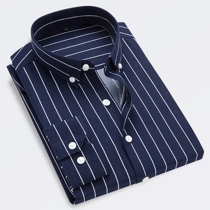 🔥👕【M-5XL】Męska biznesowa koszula w paski z długim rękawem 2025