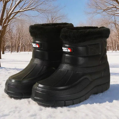 ♥️♥️【40-45】【Nowy produkt】Wyściełane polarem, ciepłe, wodoodporne buty męskie do użytku na zewnątrz, wytrzymałe, buty wodne i śniegowce za kostkę lub za kostkę.