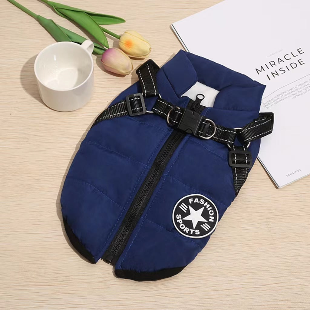 【50% de descuento】Ropa de esquí de otoño e invierno para mascotas, chaqueta de algodón impermeable y cálida para perros