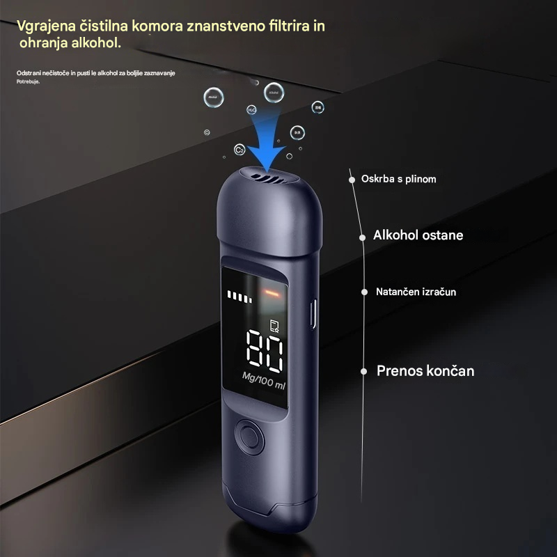【Kupite 1, dobite 1 gratis】🍷 Prenosni natančen tester alkohola – preizkusite se pred vožnjo