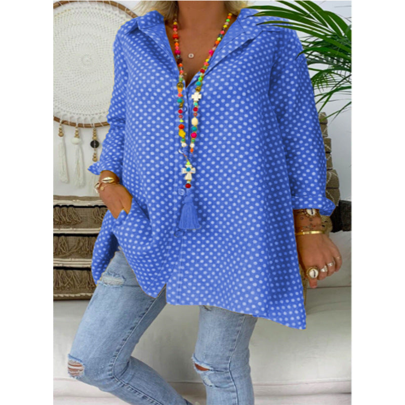 🎁【50% kedvezmény】💥【S-5XL】Női őszi ing Tiszta pamutból készült, lezser ing új hajtókával