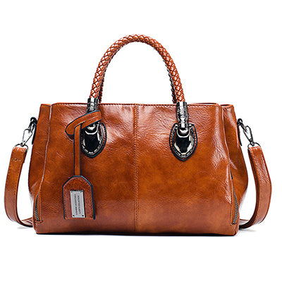 👜【50% отстъпка】Винтидж дамска чанта от кожа Boston, мека кожена чанта, може да се носи на едно рамо