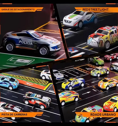 【50% taniej】🎁48 odczepianych miniaturowych autek z wbudowanym garażem
