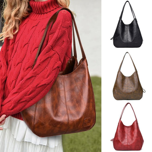 💖👜💖Nová veľkokapacitná taška cez rameno z mäkkej kože - všestranná módna dámska kabelka
