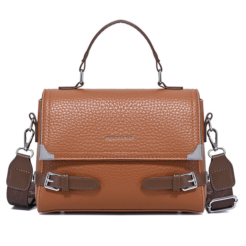 Nova minimalistična torba za čez ramo/čez telo velikega volumna iz pravega usnja v retro slogu