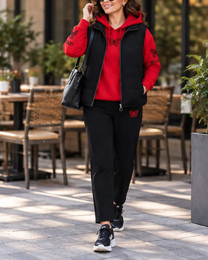【M-4XL】💟💞Nowość 2026 – trzyczęściowy zestaw w stylu casual (kamizelka + top + spodnie)