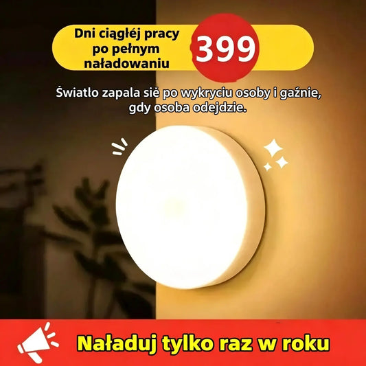 🏡💡【Kup jeden, drugi otrzymasz gratis】Inteligentna lampka LED z czujnikiem ruchu – wygodna, praktyczna i z możliwością ładowania.