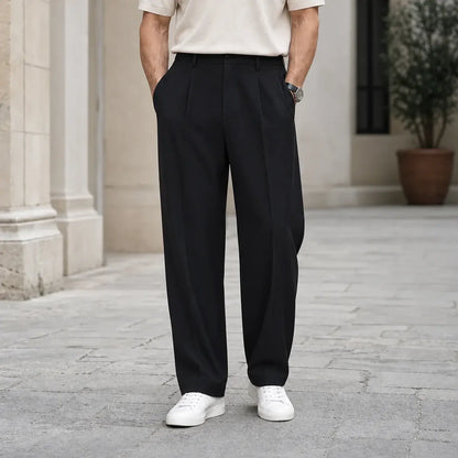 👖 50% zniżki! 🔥 Męskie spodnie letnie o luźnym kroju (4-120 kg), wykonane z jedwabiu lodowcowego, szybkoschnące, luźne, proste nogawki.