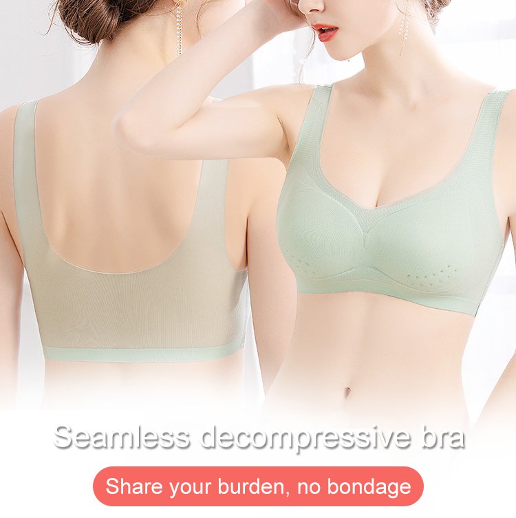 🏆【Promocija - 50% popusta-Set od 3 dijela】【40-120 kg】2025, bešavni grudnjak od ledene svile s efektom liftinga. Skupljanje kako bi se spriječilo progibanje