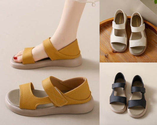 👡【35-43】 Retro letní sandály na jedné noze z měkké kůže s měkkou podrážkou