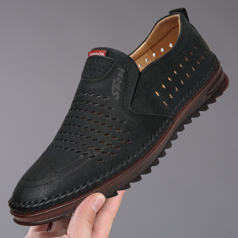 ✨【39-44】Pánské boty z duté síťoviny, prodyšné, kožené, volnočasové a všestranné